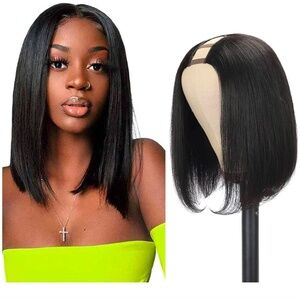 10 inch u part wig human hair